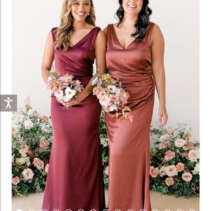 Dawson Satin Dress Gold Champagne